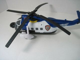Tonka Hasbro Police Rescue Force Helicopter Lights & Sounds Blue/White 2010 14 