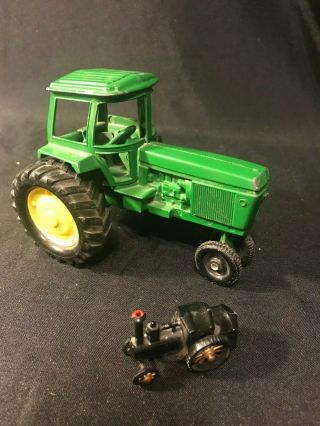 Vintage John Deere Tractor By Ertl And Miniature Steam Engine/tractor