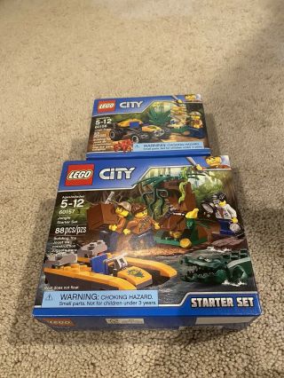 Lego City Jungle Starter Set 60157 And Jungle Buggy 60156 Is “used”
