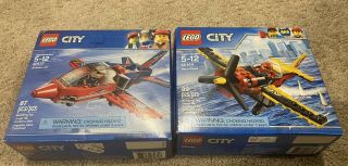 Lego City Airshow Jet,  60177.  Race Plane 60144