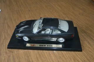 Maisto 1990 Bmw 850i Black 1:18 Scale Die Cast Model Car