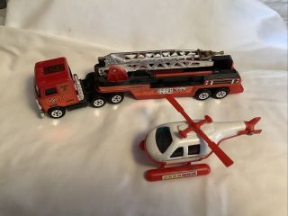 Buddy L Fire Truck And Rescue Helicopter