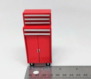 Ertl - Miniature Red Plastic 2 Piece Toolbox With Movable Drawers (loose)