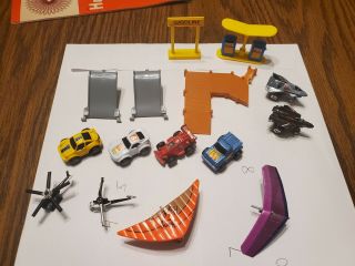 Galoob Micro Machines,  Road Champs,  Pull Back Cars,  Parts,  Gas Pumps Hang Glider