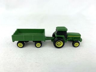 Ertl - Minature John Deere Tractor And Wagon Set - 3 - 1/2 Inches