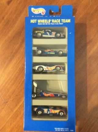 1995 Vintage Hot Wheels Race Team Gift Pack Set Of 5 Cars