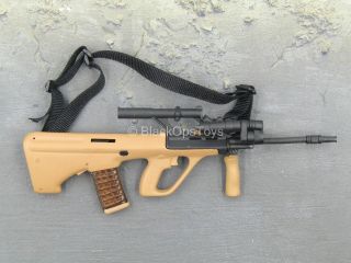 1/6 Scale Toy Recon - Tan Steyr Aug Assault Rifle W/folding Grip