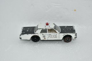 1968 Usa Hot Wheels Redlines Police Cruiser Black & White Good Cond