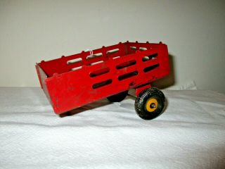 Vintage Marx Pressed Steel Stake Wagon For Contractors Truck Set