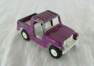 Tootsietoy Purple Jeep Vehicle 1969 Vintage Die - Cast