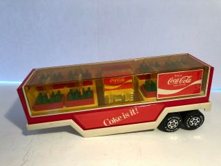 1980 Buddy L Coca - Cola Semi Trailer Delivery Truck With Bottles & Machine