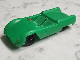 Vintage Processed Plastic Green Convertible European Plastic Car 5 "