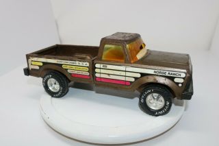 Vintage Metal Nylint Horse Ranch Pickup Truck And Trailer - Read
