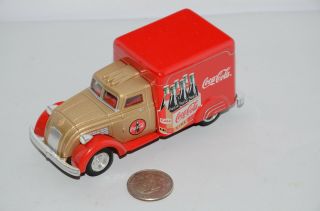 Matchbox Collectibles Coca - Cola 1937 Dodge Airflow Gold & Red 1999
