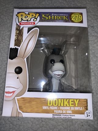 Funko - Pop Movies: Shrek - Donkey Vinyl Action Figure W/ Protector