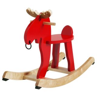 Ikea Ekorre Rocking Moose,  Red/rubberwood Toy