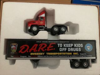 Pem 1/64 Sweeney Truck Lines Mack T/a Day Cab W/ Van (dare To Keep Of Kids Drugs)