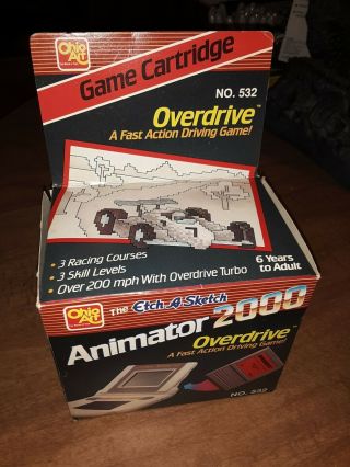 Vintage Etch A Sketch Overdrive Game Cartridge For The Animator 2000