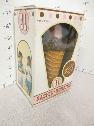 Baskin Robbins Ice Cream Waffle Cone 1987 Realistic Toy Plastic Mib