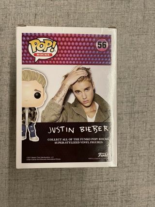 Justin Bieber Funko POP Rocks Justin Beiber Vinyl Figure 56 BoxWear 2