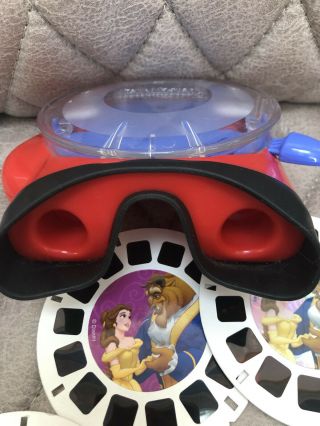 Mattel View Master With 15 Assorted Slides And Case - Disney,  Curious George,  Etc