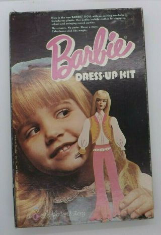 Vintage 1970 Mattel Colorforms Toy Barbie Doll Dress - Up Kit Usa Nearly Complete