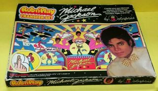 Vintage Rare 1984 Michael Jackson Colorforms Run N Play Transfer Set Mib
