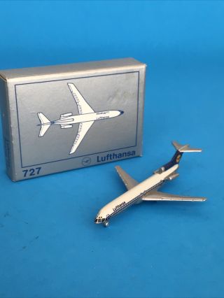 Vintage 1980’s,  Schabak,  Lufthansa Airlines,  Boeing 727,  1:600,  Die Cast
