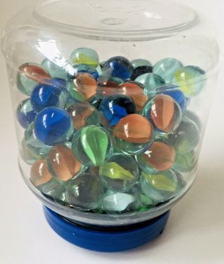 Vintage Glass Coloured Cats Eye Playing Marbles - All One Size 16mm - 500 Grams