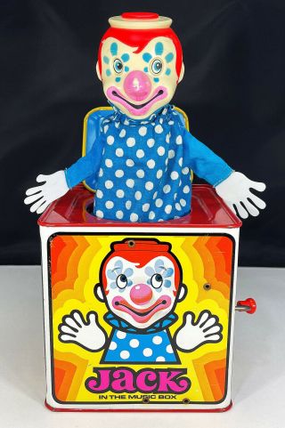1971 Mattel Jack In The Music Box W/sound Vintage Toy A,