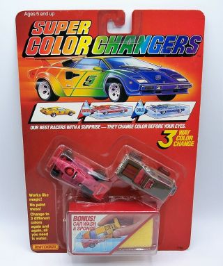 ““matchbox” Color Changers Twin Pack W/ Pink Formula One Racer Mib