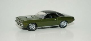 1970 Plymouth Hemi Cuda Hardtop Green 70 1/64 Scale Diecast Model Car Greenlight