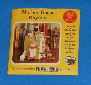Vintage Mother Goose Rhymes View - Master Reels 2 Packet With Booklets Complete