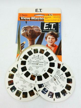 Vintage 1982 E.  T.  The Extra - Terrestrial View - Master 3 - D / 3 Reels And Container