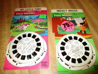 Two Viewmaster Reels,  My Little Pony And Mickey Mouse And Friends