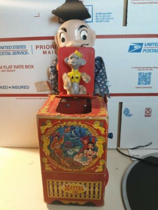 1952 Mattel Organ Grinder Jack In The Box With Monkey Bob Routledge Creation