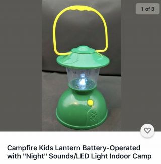 Campfire Kids Indoor Camping Lantern With Led Light And Outdoor Sounds.  Battery