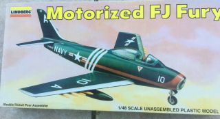 Motorized North American Fj Fury Jet 1/48 Scale By Lindberg