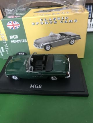 Classic British Sport Cars Mg Mgb Roadster Atlas Edition 1:43 Scale Model