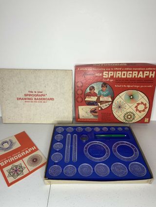 Vintage 1967 Kenner Spirograph With Booklet & Box Missing 3 Pens