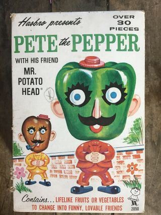 Vintage 1964 Hasbro Pete The Pepper With His Friend Mr Potato Head Box