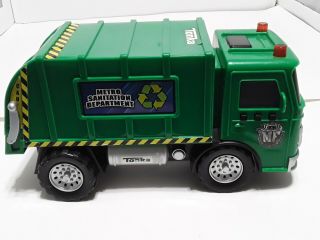Tonka Lights Sound Rescue Force Metro Sanitation Department Garbage Truck Green