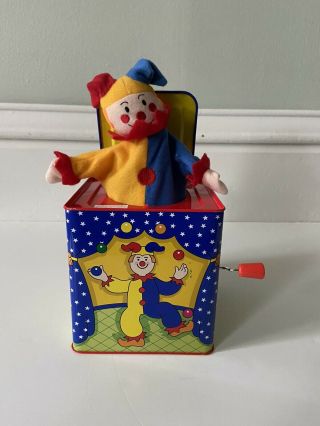 Toy Kids Schylling Circus Jack In The Box Toy Musical Clown Colorful Kids