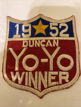 Vintage 1952 Duncan Yo - Yo Contest Winner Shield Patch