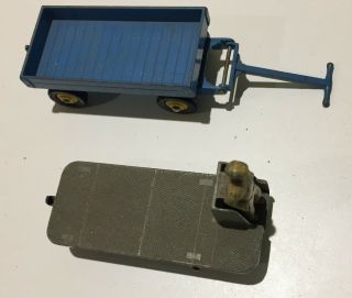 Dinky Toys Grey Bev Truck And Blue Porters Trolley