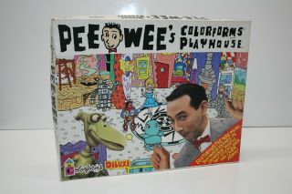 1987 Pee - Wee Herman Colorforms Deluxe Playhouse Playset Includes Over 30 Forms