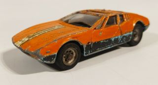 Corgi Toys Mangusta Orange Car Detachable De Tomaso Chassis 1969 Vintage Metal