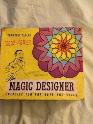 Vintage The Magic Designer Hoot Nanny Creative Spirograph.  Box Has Some Damage
