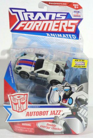 Transformers Animated Autobot Jazz Deluxe Class Nip 2008 Hasbro Elite Ninja