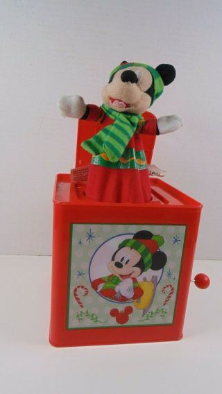 Disney Mickey Mouse Christmas Jack In The Box Toy